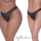 Magic Silk Exposed Lingerie High Waist Micro Star Thong Black Size S/M or L/XL or Q