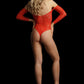 LINGERIE LE DESIR Wonder Rhinestone Bodysuit Red Christmas Size OS One Size