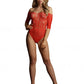 LINGERIE LE DESIR Presents Rhinestone Off Shldr Body Red Christmas Size One Size