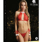 LINGERIE LE DESIR Snow Angel Lace Lingerie Set Red Christmas Size OS One Size