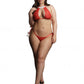 LINGERIE LE DESIR Snow Angel Lace Lingerie Set Red Christmas Size OSX (S to XL)