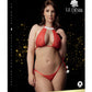 LINGERIE LE DESIR Snow Angel Lace Lingerie Set Red Christmas Size OSX (S to XL)