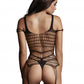 Le Desir Collection Shredded Bodystocking Black Size OS