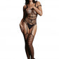 Le Desir Collection Shredded Bodystocking Black Size OS