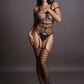 Le Desir Collection Shredded Bodystocking Black Size OS