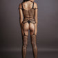 Le Desir Collection Shredded Bodystocking Black Size OS