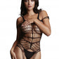 Le Desir Collection Shredded Bodystocking Black Size OS