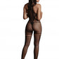 Le Desir Collection Net High Neck Bodystocking Black Size OS