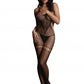 Le Desir Collection Net High Neck Bodystocking Black Size OS