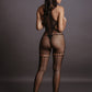 Le Desir Collection Net High Neck Bodystocking Black Size OS