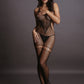 Le Desir Collection Net High Neck Bodystocking Black Size OS