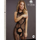 Le Desir Collection Crotchless Leopard Bodystocking Black Size OS