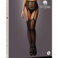 Le Desir Collection High-Waist Garterbelt Stockings Black Size OS