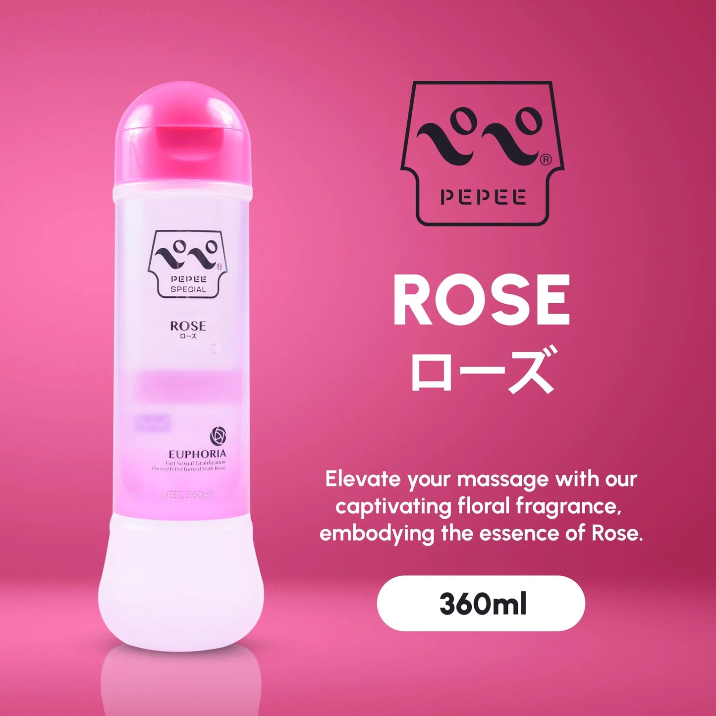 Pepee Rose Water Based Lube Lubricant 360ml