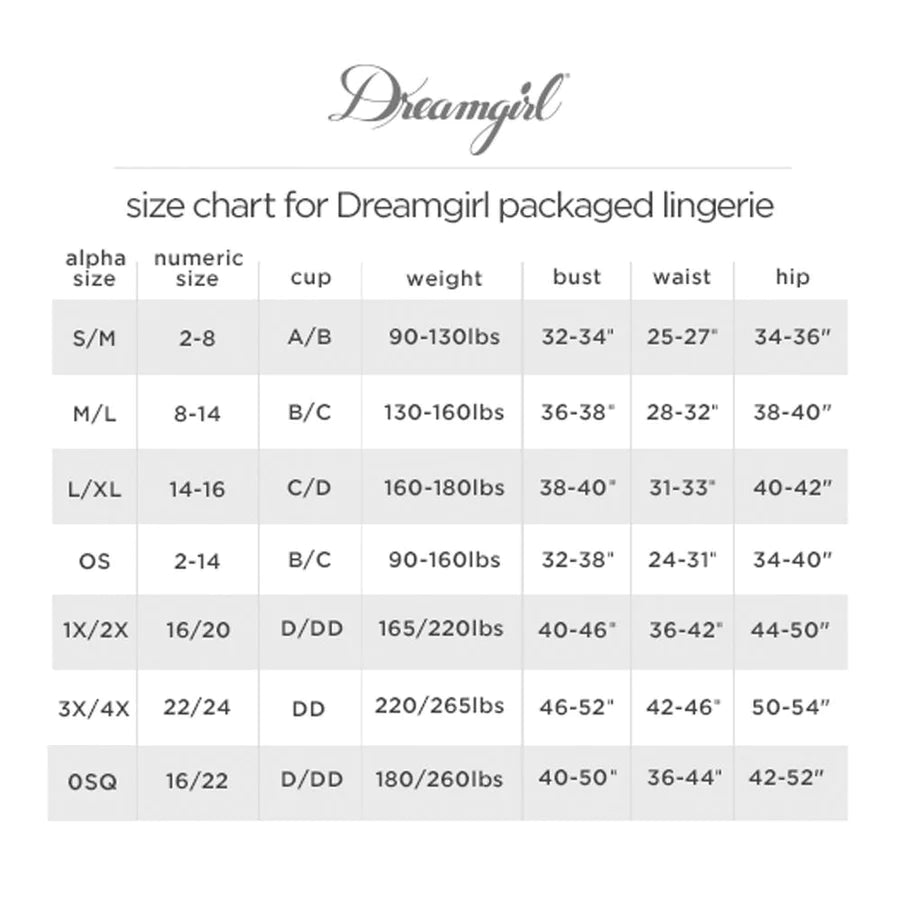 Dreamgirl Seamless Asymmetrical Chemise with Lace Pattern and Knitted Crisscross Details Hydrangea Size OSQ