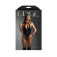 Fantasy Lingerie EDGE Wetlook Zipper Teddy & Wrist Restraints - Size S/M or M/L