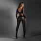 Fantasy Lingerie EDGE Wetlook & Mesh Catsuit - Size S/M or M/L