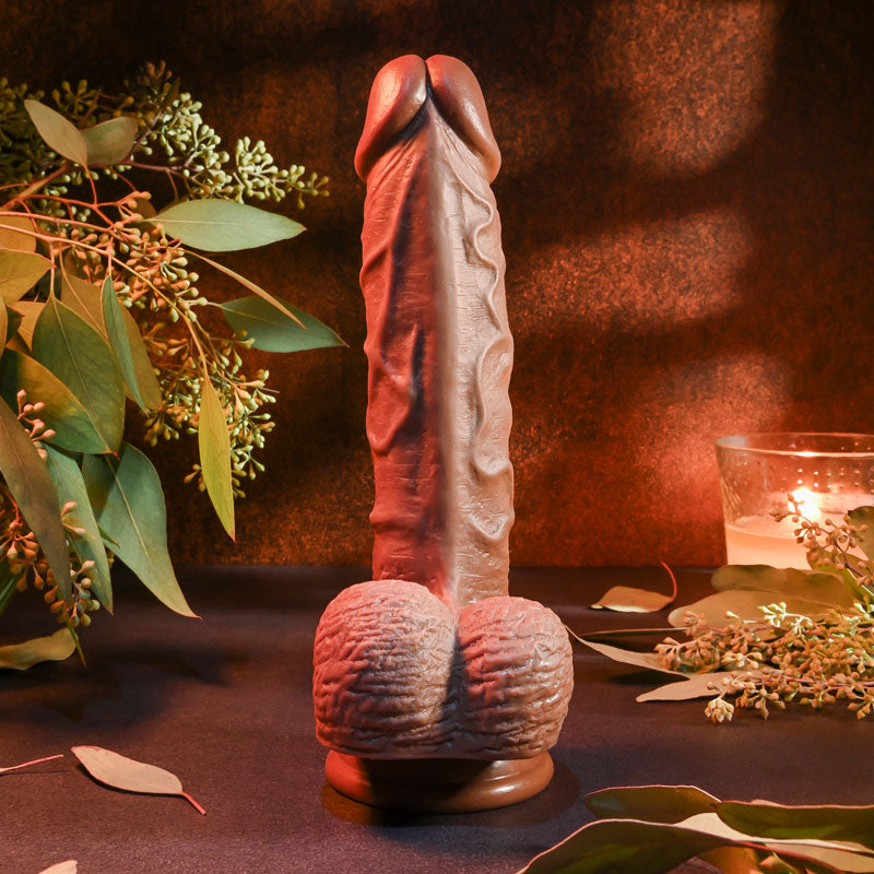 Evolved REALISTIC DILDO 8" (21cm) DARK - Brown