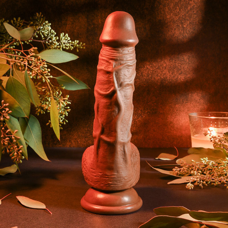 Evolved REALISTIC DILDO 8" (21cm) DARK - Brown