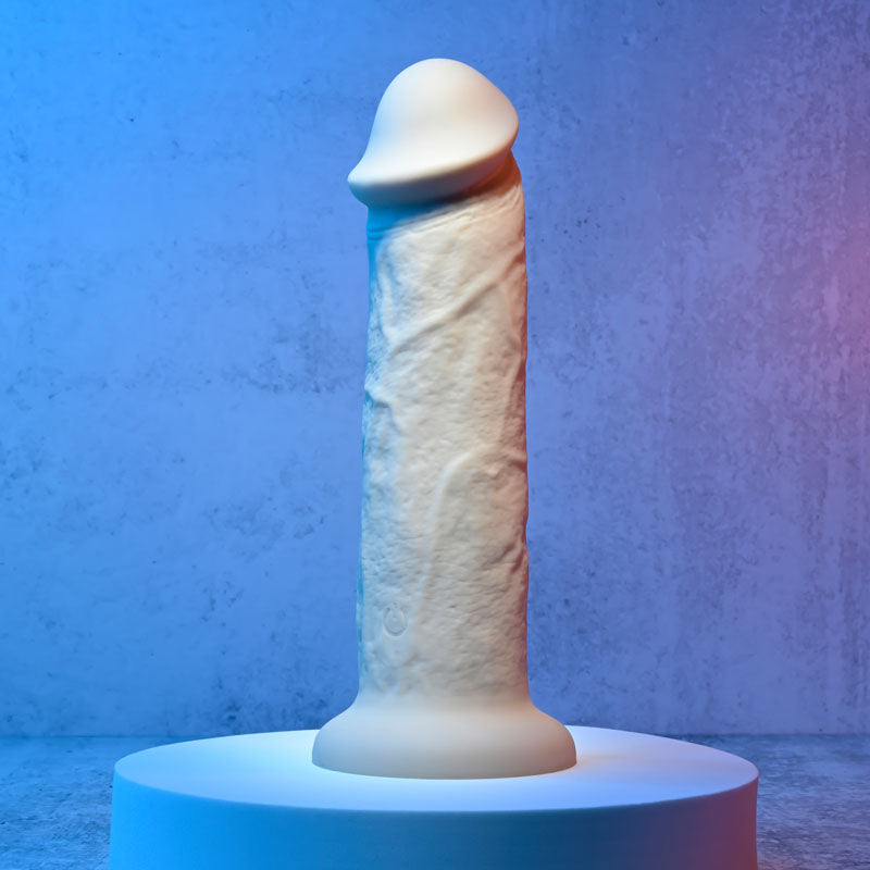 Evolved 7" GIRTHY VIBRATING DONG LIGHT Flesh 17.8cm USB Rechargeable Vibrating Dong