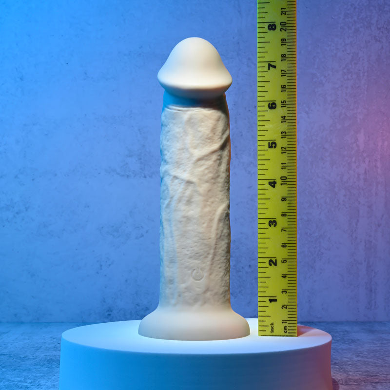 Evolved 7" GIRTHY VIBRATING DONG LIGHT Flesh 17.8cm USB Rechargeable Vibrating Dong