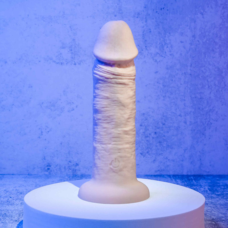 Evolved 6" VIBRATING DONG LIGHT Flesh 15.2cm USB Rechargeable Vibrating Dong