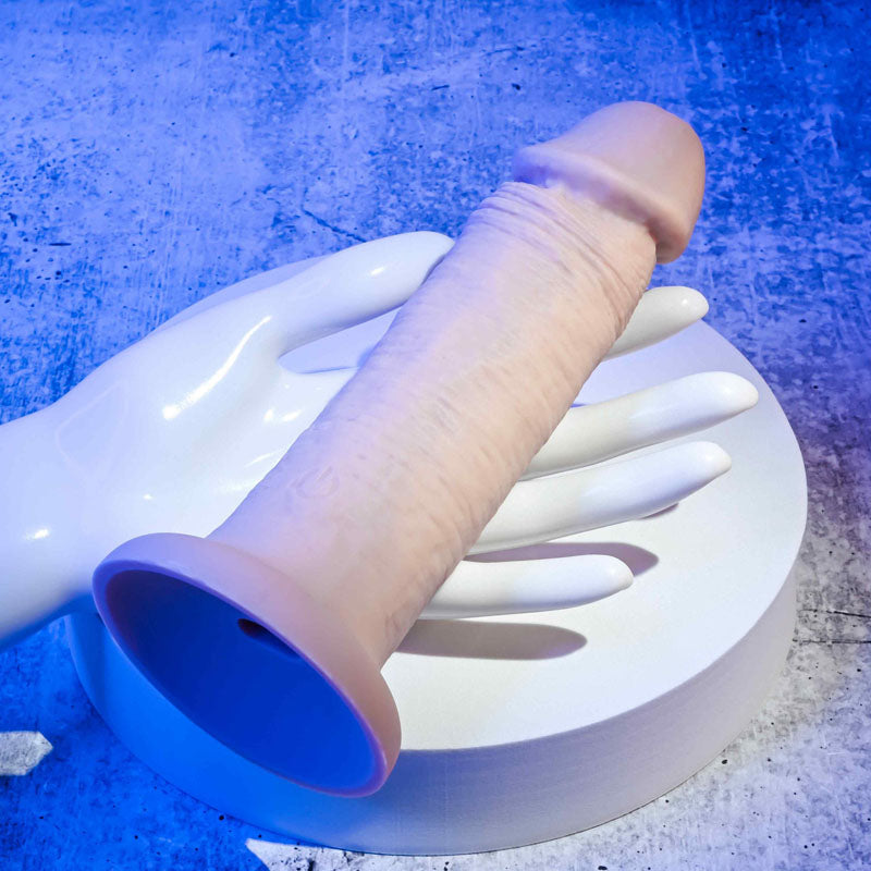 Evolved 6" VIBRATING DONG LIGHT Flesh 15.2cm USB Rechargeable Vibrating Dong