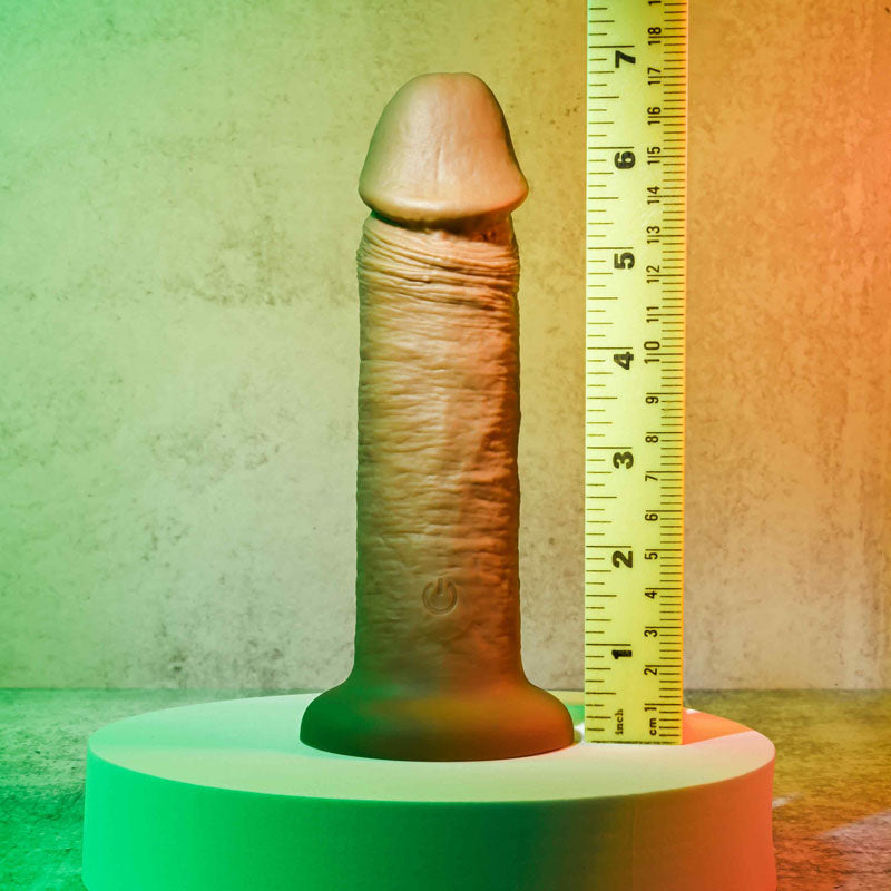 Evolved 6" VIBRATING DONG DARK Brown 15.2cm USB Rechargeable Vibrating Dildo