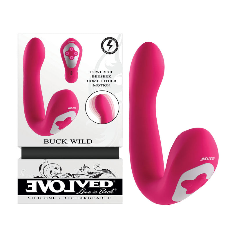 Evolved BUCK WILD Pink USB Rechargeable Flicking Vibrator