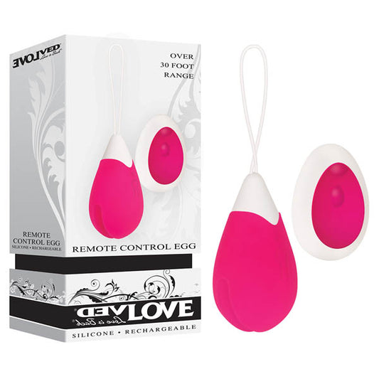 Evolved Remote Control Egg Pink USB Rechargeable Egg w Wireless Remote Control