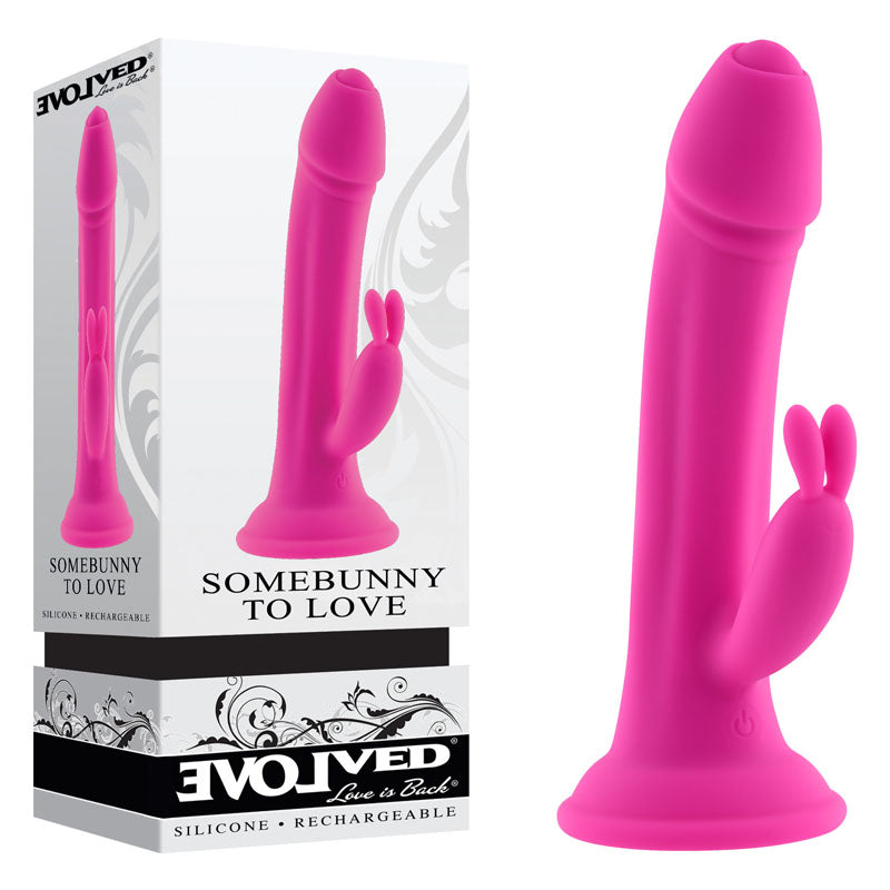 Evolved SOMEBUNNY TO LOVE Pink 19.7cm USB Rechargeable Rabbit Vibrator