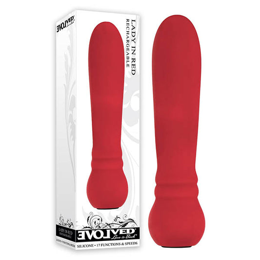 Evolved Lady In Red 10.8cm USB Rechargeable Bullet Vibrator