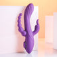 Evolved FOURGASM Purple 21.9cm USB Rechargeable Triple Vibrator with Suction