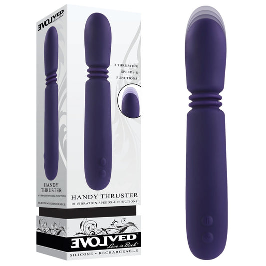 Evolved HANDY THRUSTER Purple 20.3cm USB Rechargeable Thrusting Vibrator