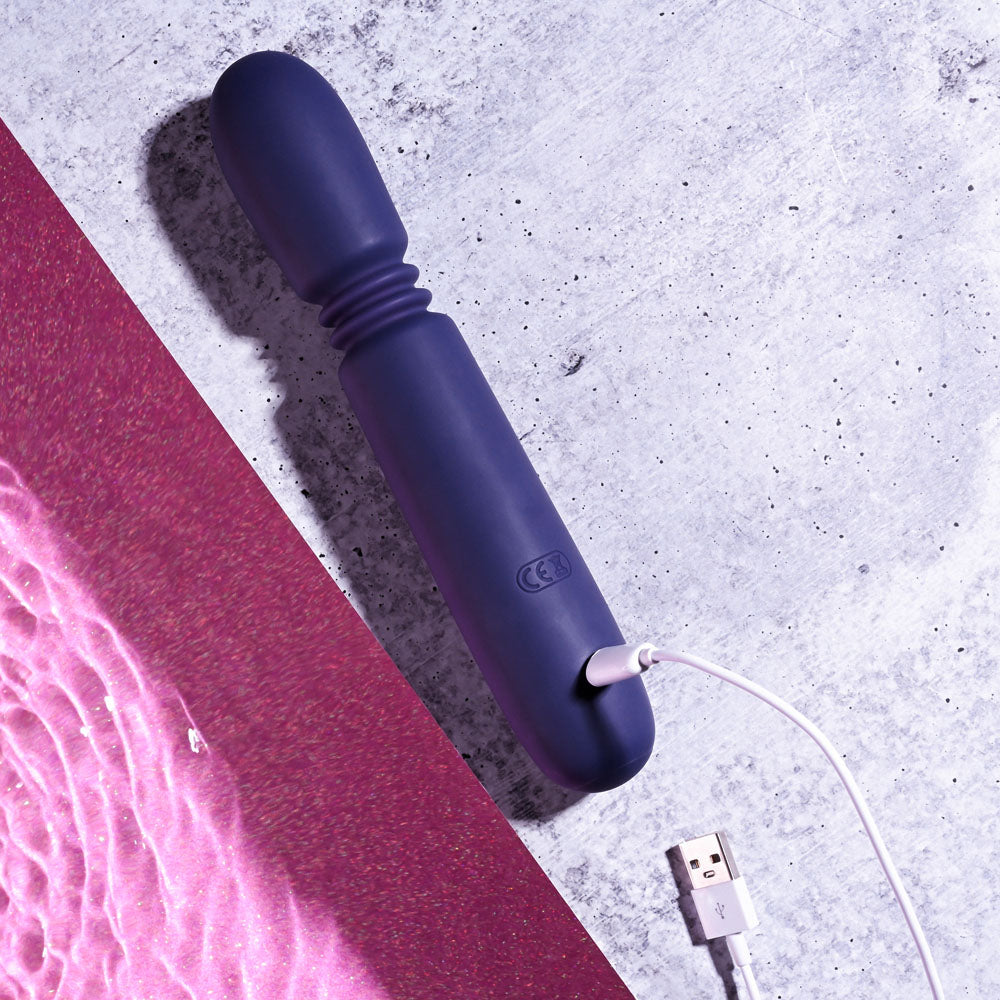 Evolved HANDY THRUSTER Purple 20.3cm USB Rechargeable Thrusting Vibrator