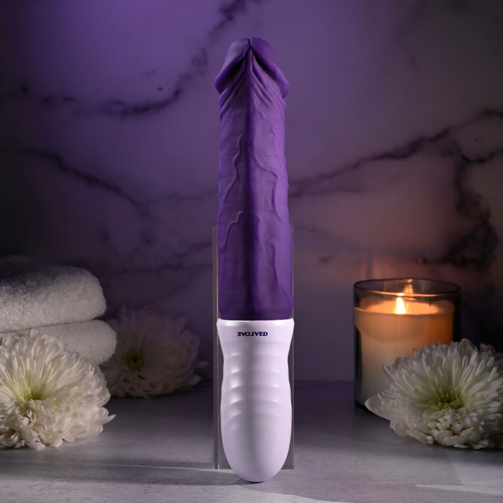 Evolved PLUM THRUST - Purple 29 cm USB Rechargeable Thrusting Vibrator