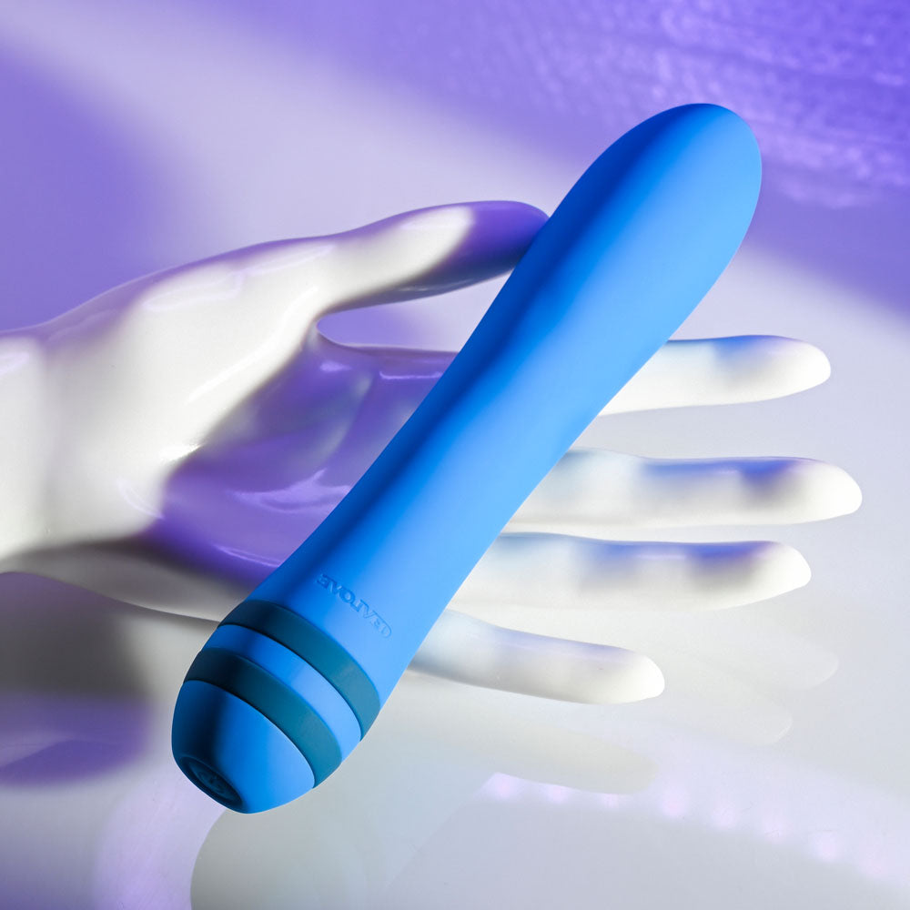 Evolved THE PLEASER Blue 16.5cm USB Rechargeable Vibrator