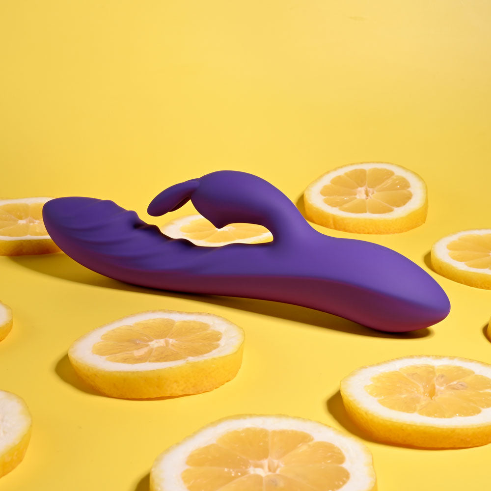 Evolved WAVY RABBIT Purple 20.6cm USB Rechargeable Rabbit Vibrator