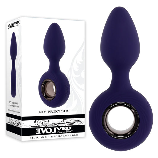 Evolved MY PRECIOUS Blue 12.7cm USB Rechargeable Vibrating Butt Plug