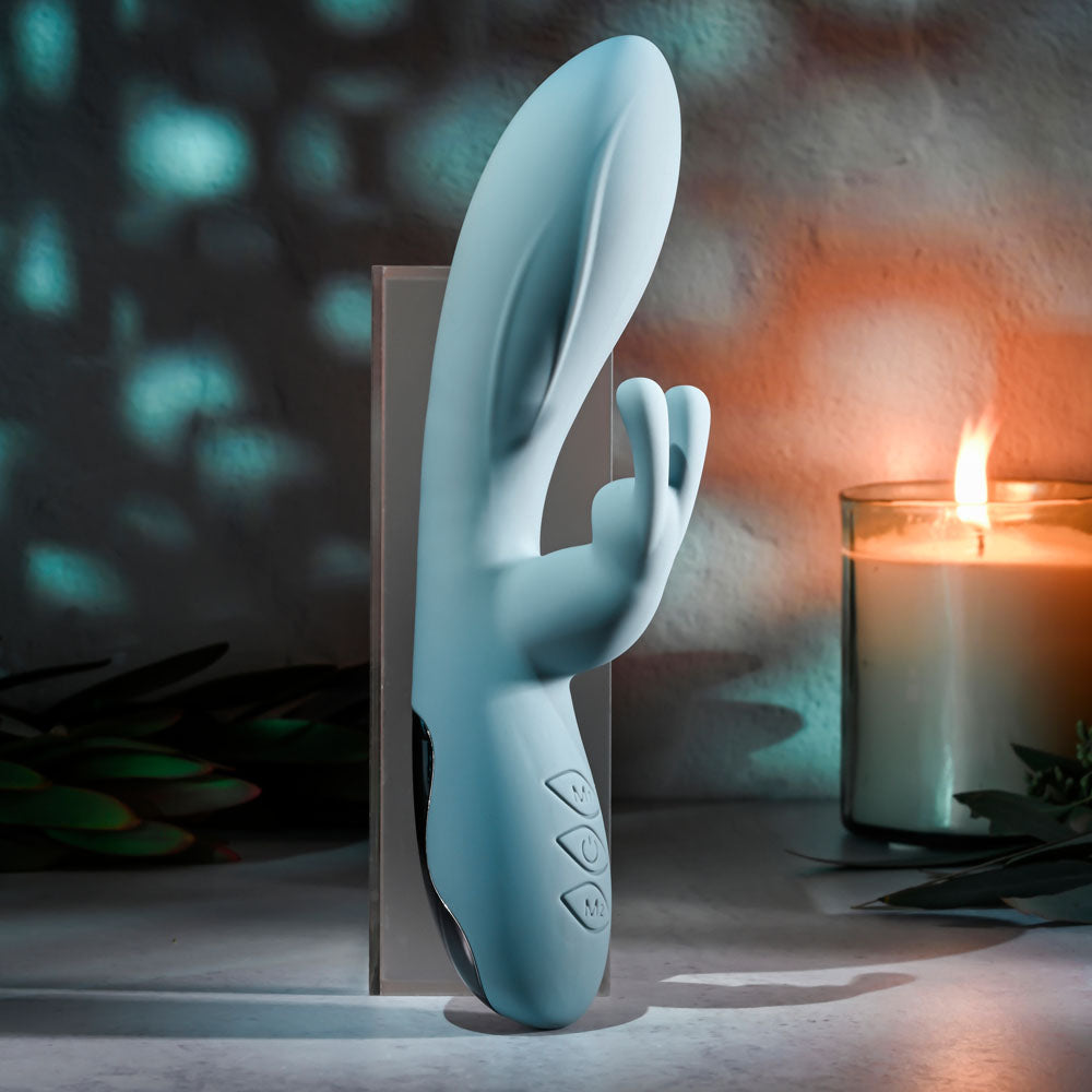 Evolved BOSS BUNNY - Baby Blue 20.1cm USB Rechargeable Rabbit Vibrator