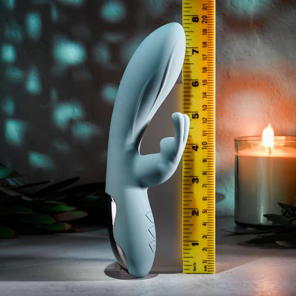 Evolved BOSS BUNNY - Baby Blue 20.1cm USB Rechargeable Rabbit Vibrator