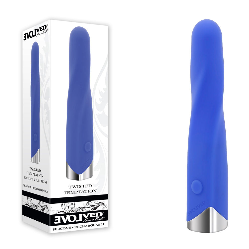 Evolved Evolved TWISTED TEMPTATION Blue 12cm USB Rechargeable Bullet