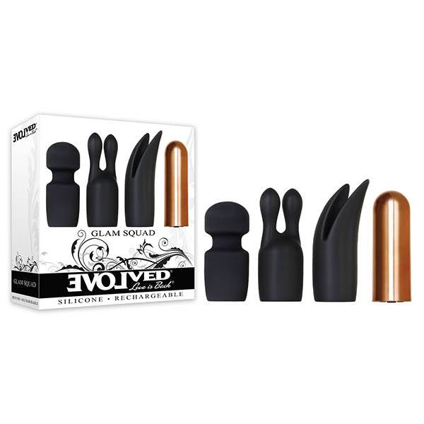 Evolved Glam Squad Copper Rechargeable Bullet with 3 Interchangeable Sleeves