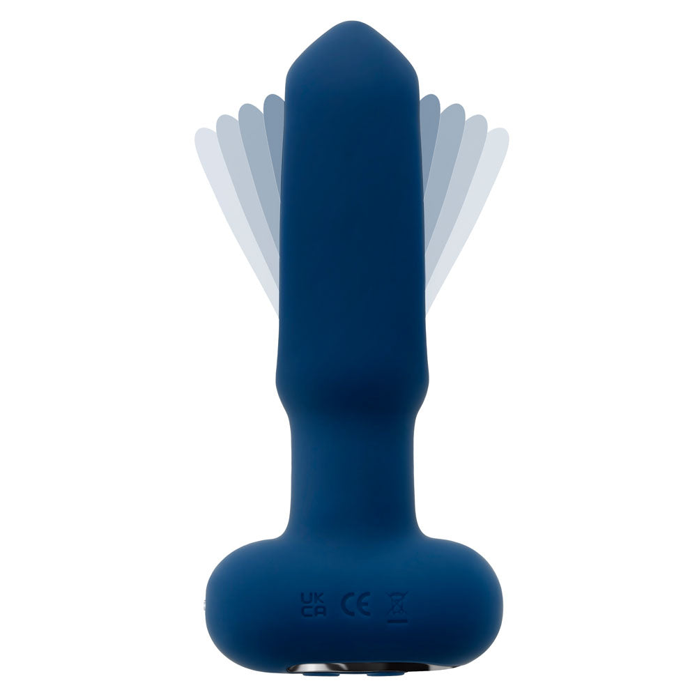 Evolved THE FLAPPER - Blue 14cm Vibrating and Flapping Butt Plug with Remote