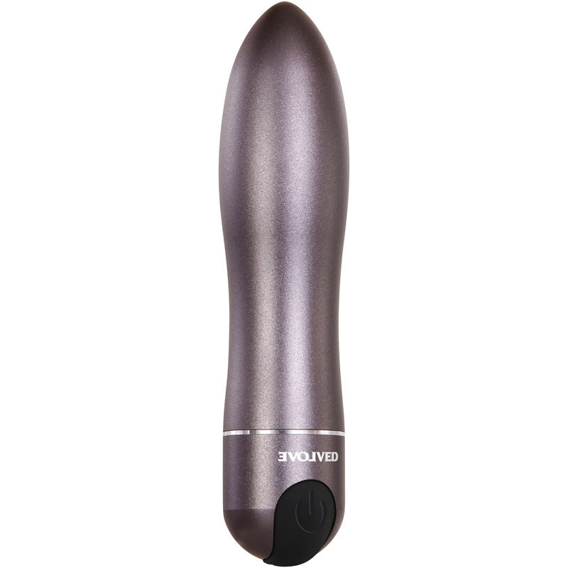 Evolved Travel-Gasm Gray 9cm USB Rechargeable Bullet Vibrator with Travel Case