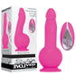 Evolved Ballistic Pink 19cm USB Rechargeable Vibrating Dong w Balls Motor Remote