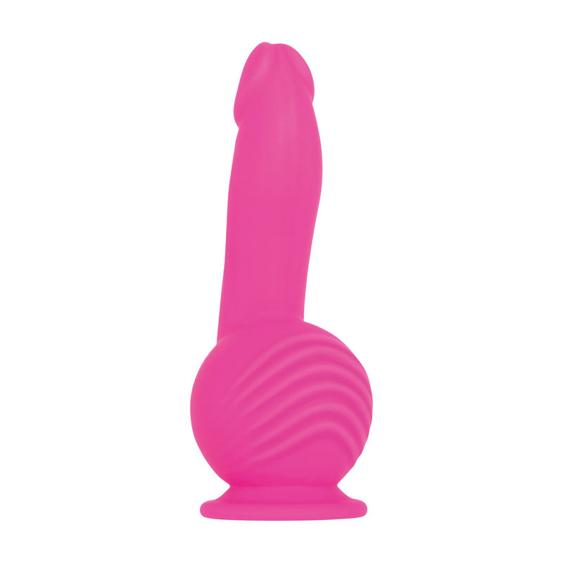 Evolved Ballistic Pink 19cm USB Rechargeable Vibrating Dong w Balls Motor Remote