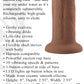 Evolved 7" GIRTHY VIBRATING DONG DARK Brown 17.8cm USB Vibrating Dildo