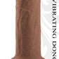 Evolved 7" GIRTHY VIBRATING DONG DARK Brown 17.8cm USB Vibrating Dildo