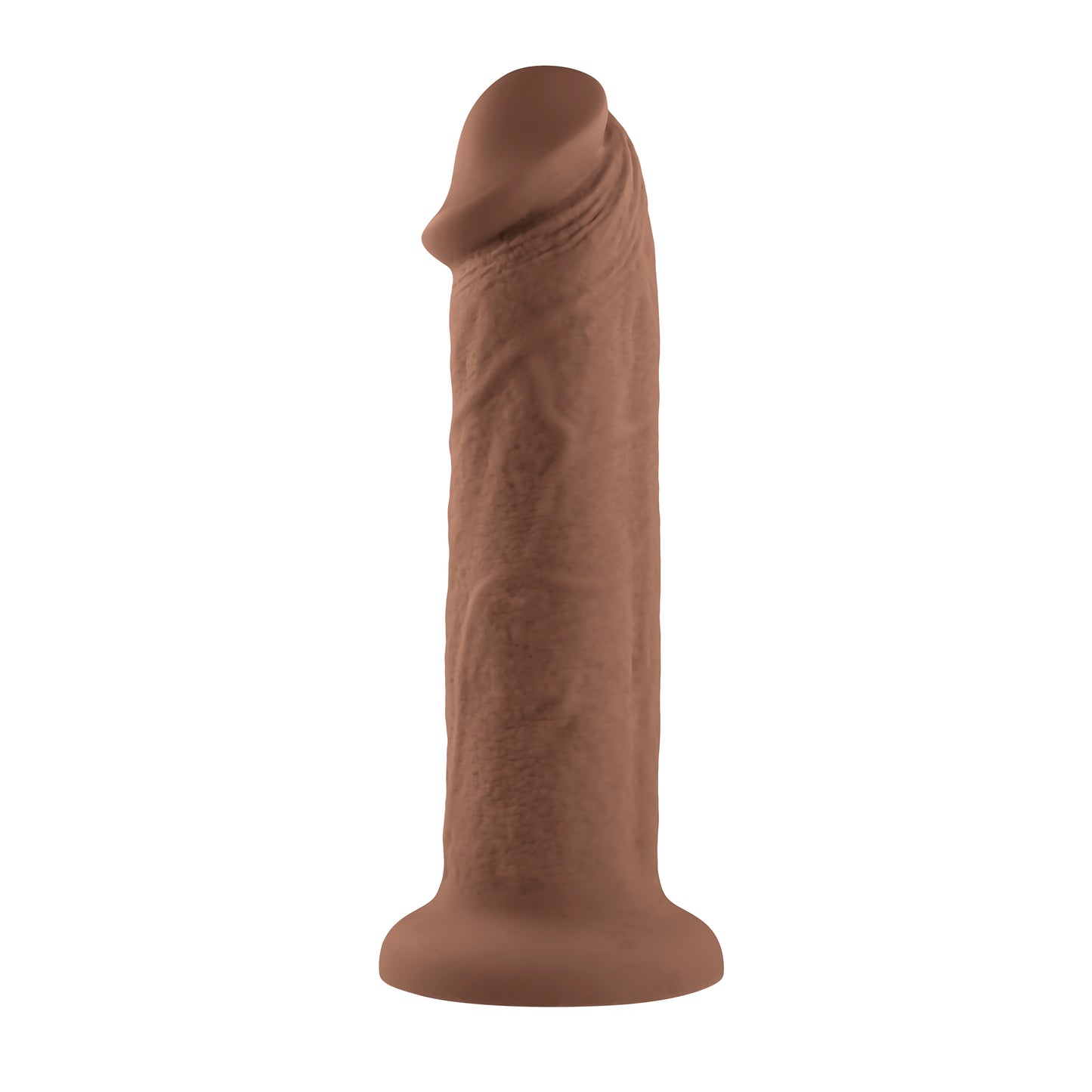 Evolved 7" GIRTHY VIBRATING DONG DARK Brown 17.8cm USB Vibrating Dildo